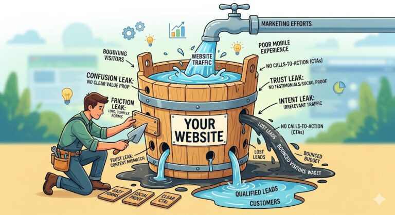 Why Your Website Gets Traffic but No Leads (Fix This in 7 Steps)